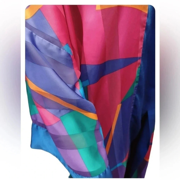 Vintage  Diamond Tea Room Cafton/Kimono Geometric One Size - Picture 5 of 10